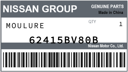 NISSAN - 62415BV80B MOULURE