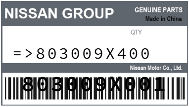 NISSAN - 803009X001 REFERENCE REMPLACEE PAR :