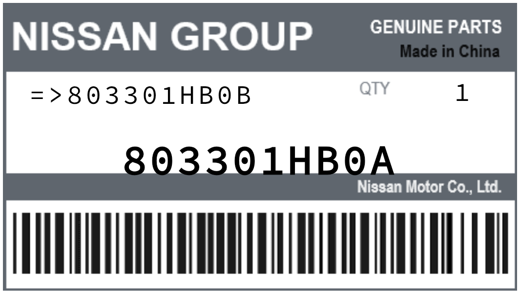 NISSAN - 803301HB0A REFERENCE REMPLACEE PAR : 