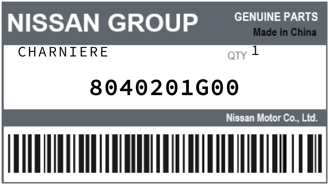 NISSAN - 8040201G00 CHARNIERE