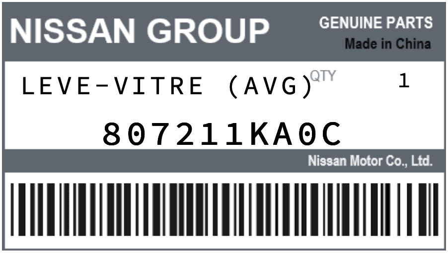 NISSAN - 807211KA0C LEVE-VITRE (avg)