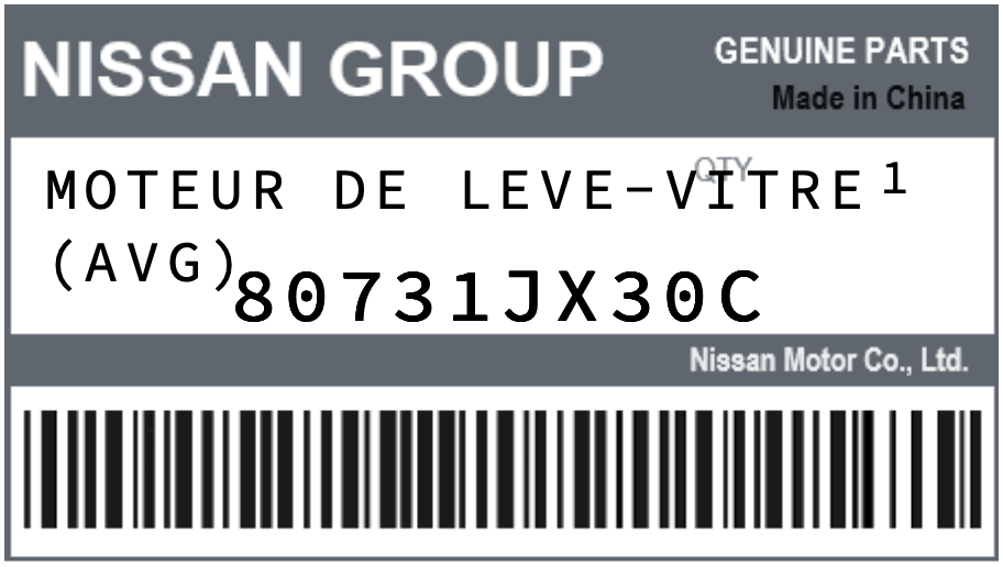 NISSAN - 80731JX30C MOTEUR DE LEVE-VITRE (avg)