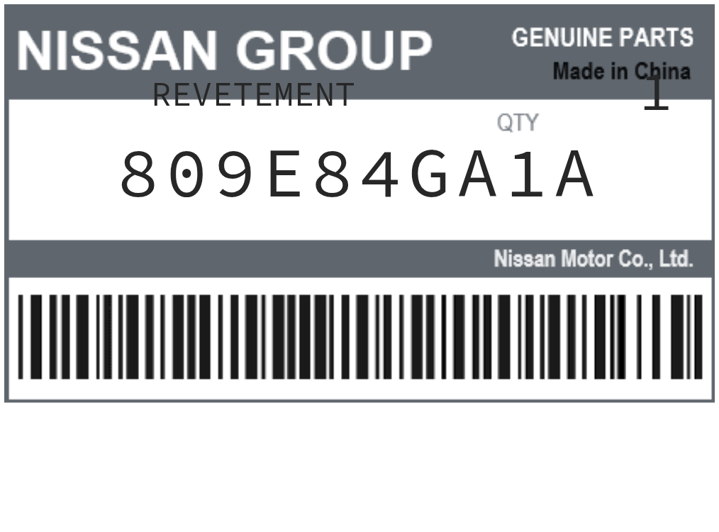 NISSAN - 809E84GA1A REVETEMENT