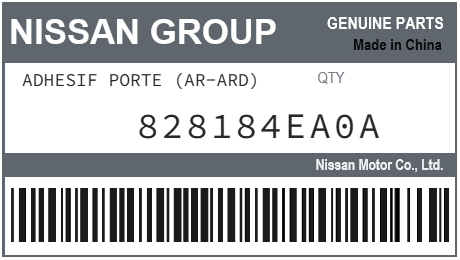 NISSAN - 828184EA0A ADHESIF PORTE (ar-ard)