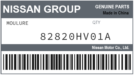 NISSAN - 82820HV01A MOULURE