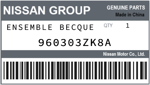 NISSAN - 960303ZK8A ENSEMBLE BECQUE
