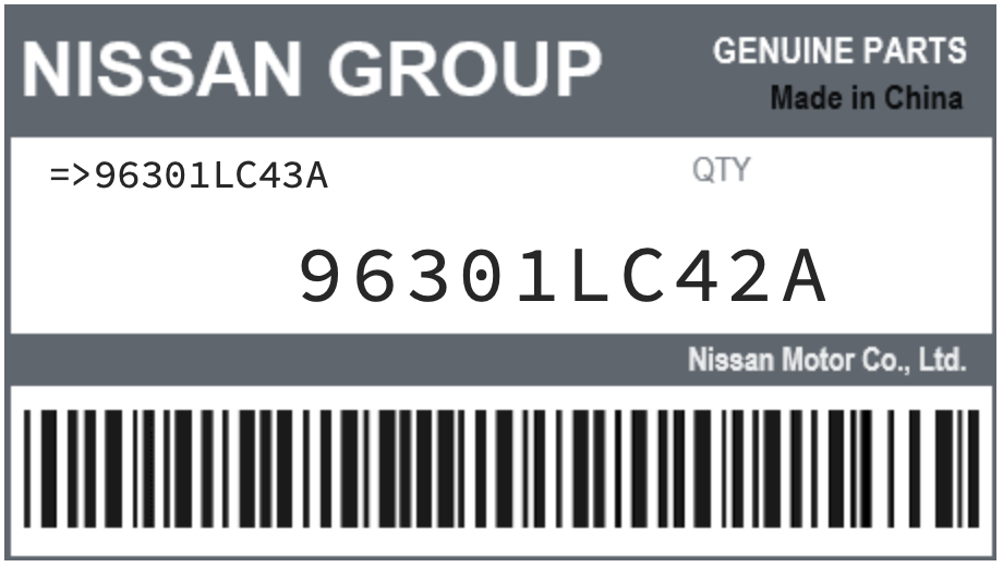 NISSAN - 96301LC42A REFERENCE REMPLACEE PAR :