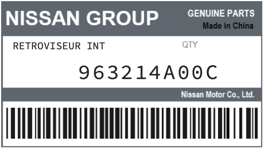 NISSAN - 963214A00C RETROVISEUR INT