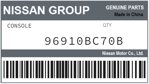 NISSAN - 96910BC70B CONSOLE