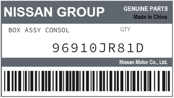 NISSAN - 96910JR81D BOX ASSY CONSOL