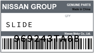 NISSAN - 969243TA0B SLIDE
