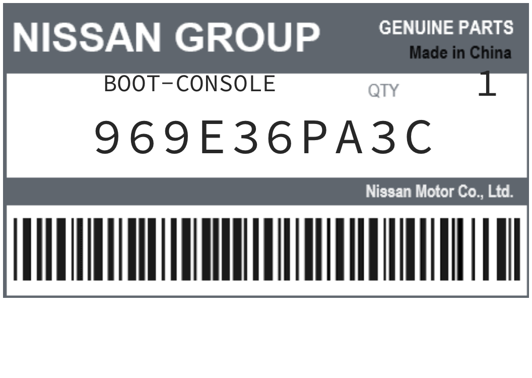 NISSAN - 969E36PA3C BOOT-CONSOLE