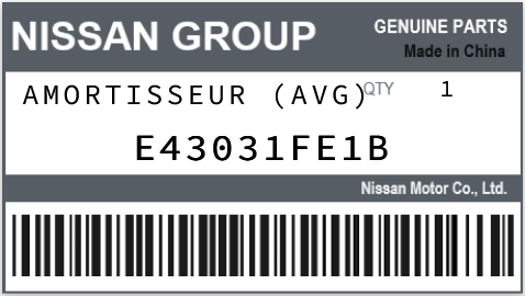 NISSAN - E43031FE1B AMORTISSEUR (avg)