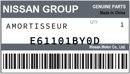 NISSAN - E61101BY0D AMORTISSEUR