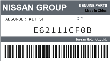 NISSAN - E62111CF0B AMORTISSEUR