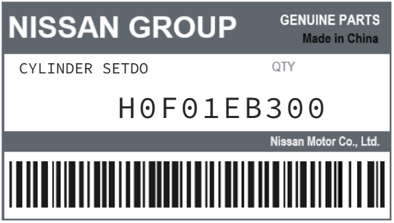 NISSAN - H0F01EB300 BARILLET PORTE (avg)