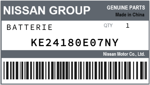 NISSAN - KE24180E07NY BATTERIE