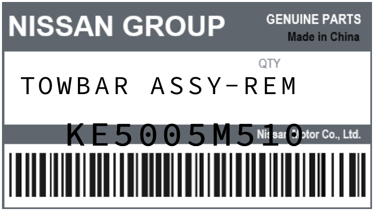 NISSAN - KE5005M510 TOWBAR ASSY-REM