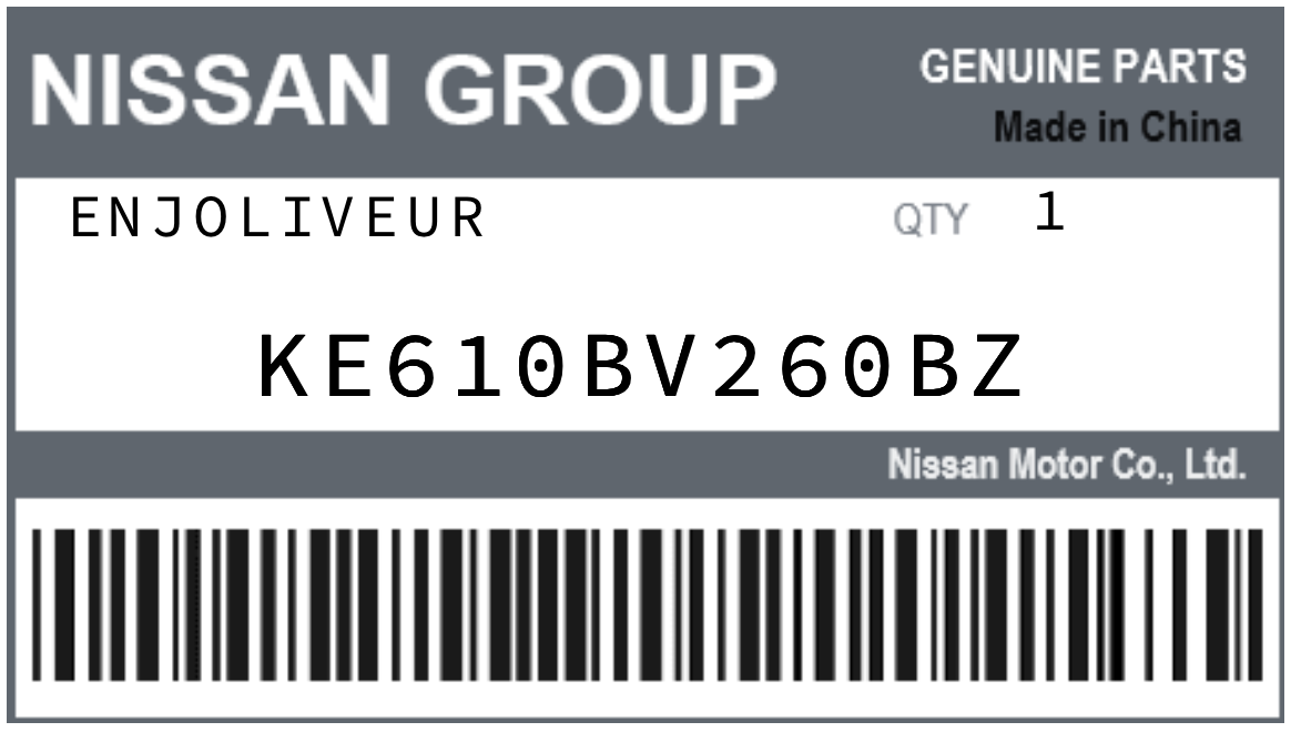 NISSAN - KE610BV260BZ ENJOLIVEUR