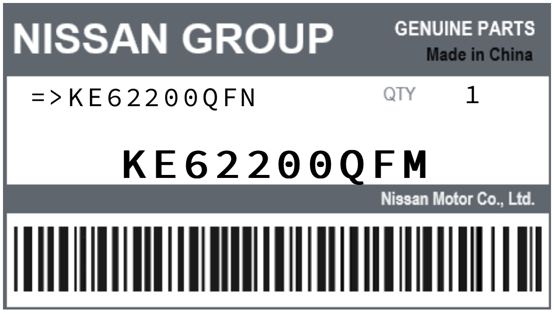 NISSAN - KE62200QFM REFERENCE REMPLACEE PAR :