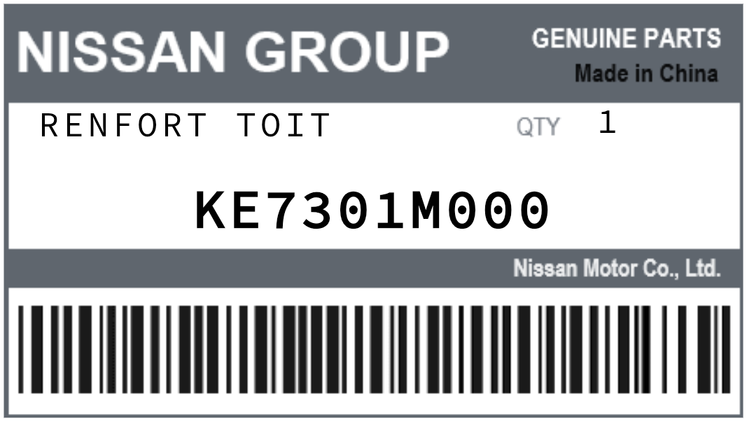NISSAN - KE7301M000 RENFORT TOIT