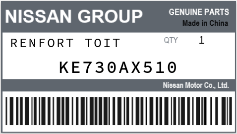 NISSAN - KE730AX510 RENFORT TOIT