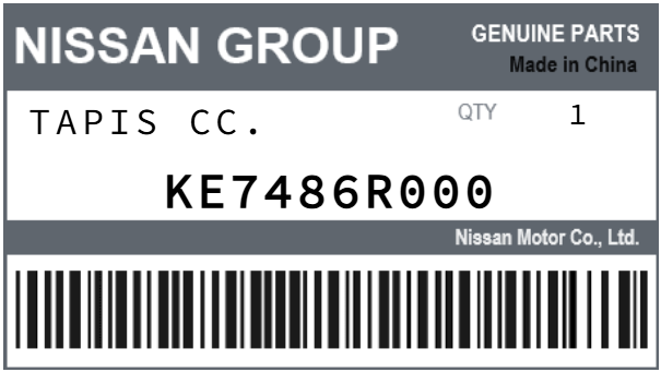 NISSAN - KE7486R000 TAPIS CC.