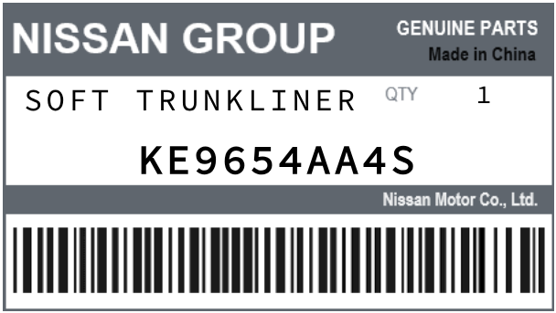 NISSAN - KE9654AA4S SOFT TRUNKLINER