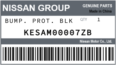 NISSAN - KESAM00007ZB BUMP. PROT. BLK