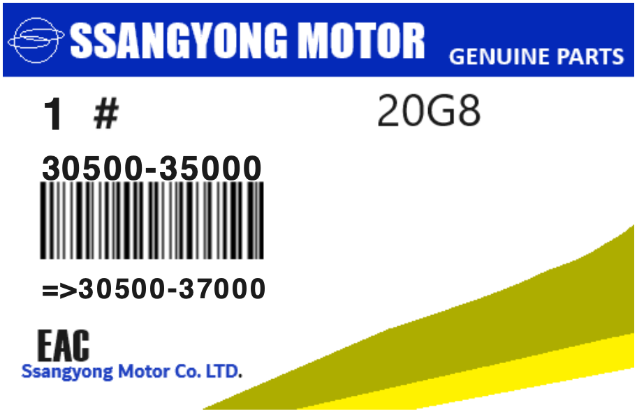 SSANGYONG - 30500-35000 REFERENCE REMPLACEE PAR :