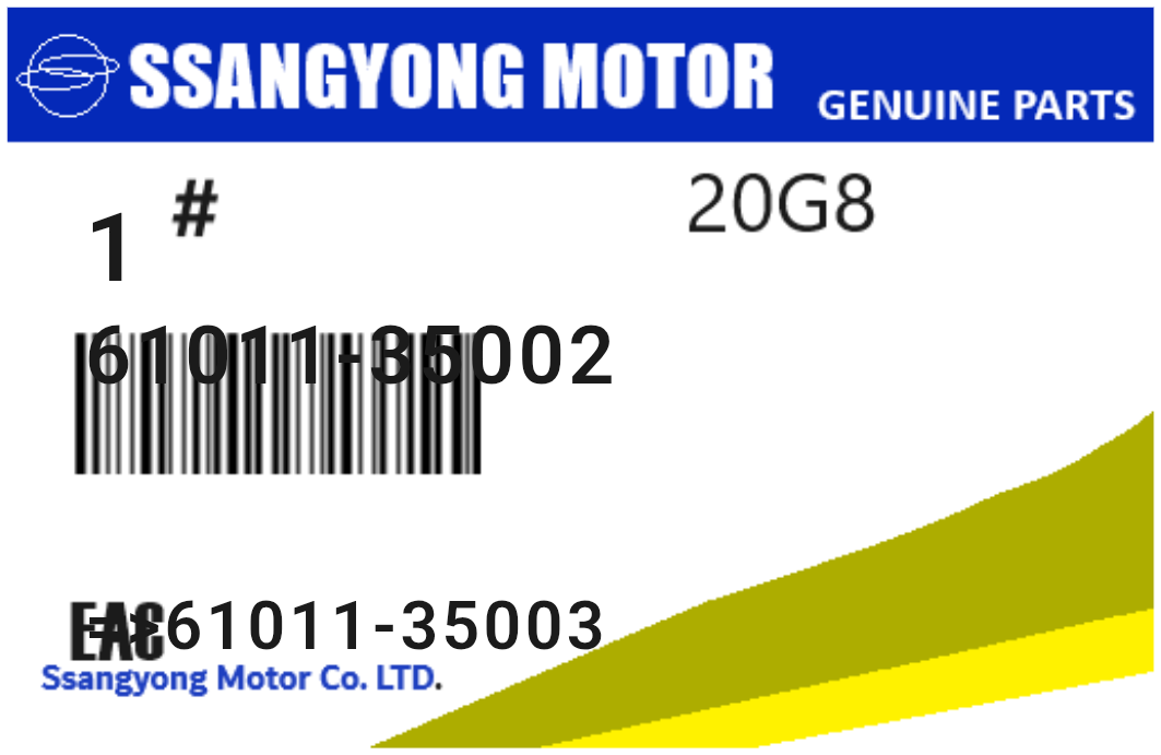 SSANGYONG - 61011-35002 REFERENCE REMPLACEE PAR :