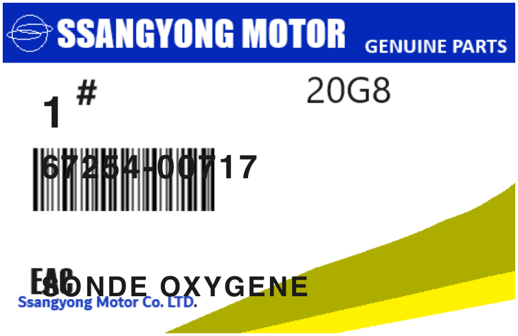 SSANGYONG - 67254-00717 SONDE OXYGENE