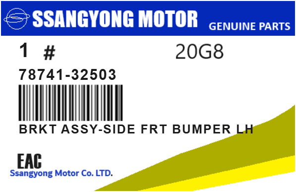 SSANGYONG - 78741-32503 BRKT ASSY-SIDE FRT BUMPER LH