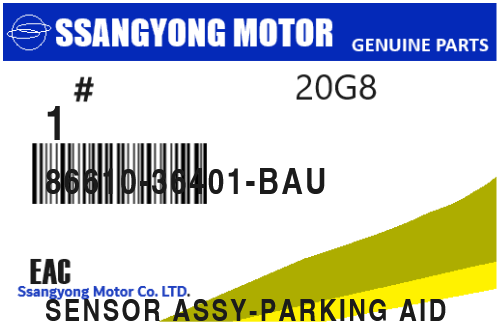 SSANGYONG - 86610-36401-BAU SENSOR ASSY-PARKING AID SYSTEM
