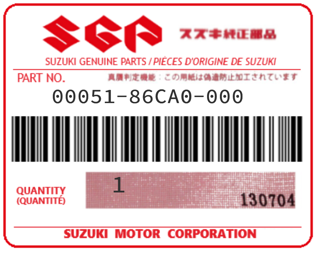 SUZUKI - 00051-86CA0 VIS