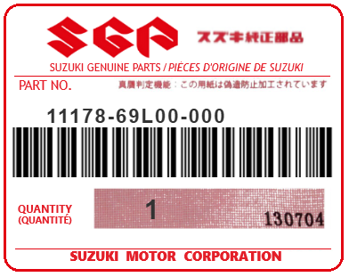 SUZUKI - 11178-69L00 ECROU