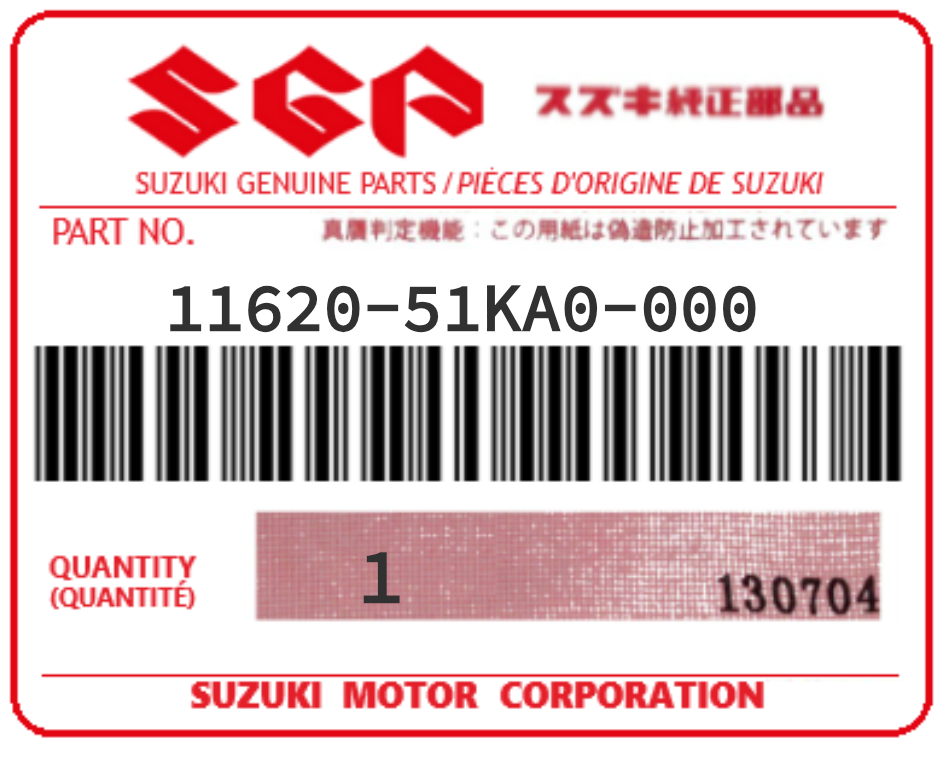 SUZUKI - 11620-51KA0 SUPPORT BOITE (avg-sup)