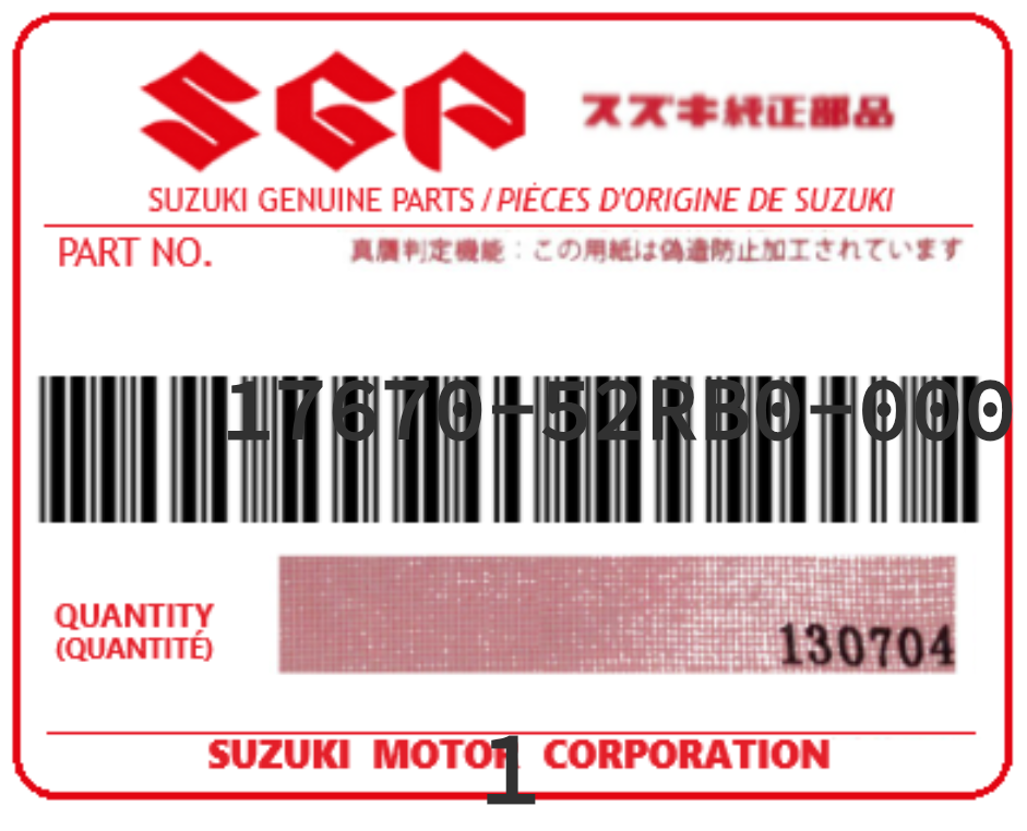 SUZUKI - 17670-52RB0 THERMOSTAT