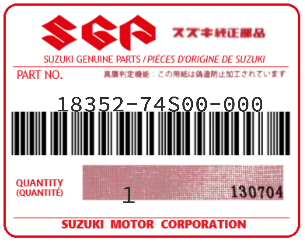 SUZUKI - 18352-74S00 DURIT