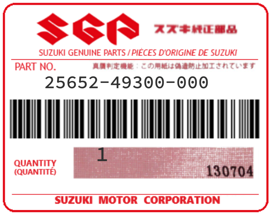 SUZUKI - 25652-49300 CAOUTCHOUC