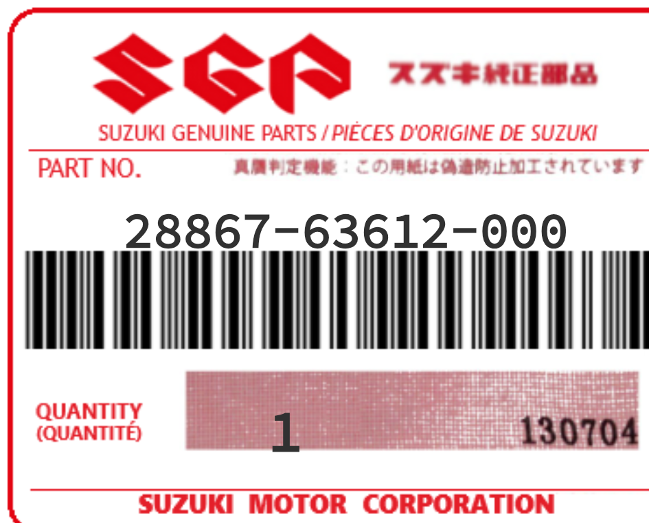 SUZUKI - 28867-63612 LEVIER