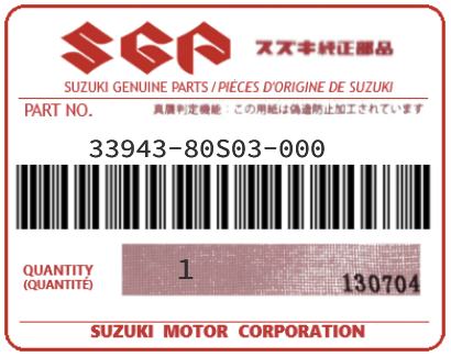 SUZUKI - 33943-80S03 COMMANDE
