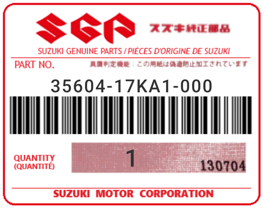 SUZUKI - 35604-17KA1 35603B80032