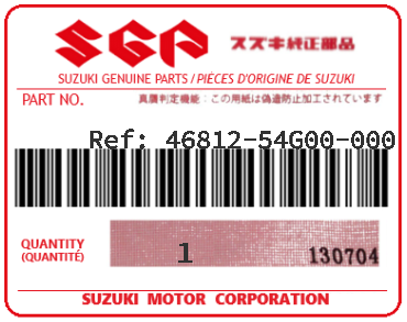 SUZUKI - 46812-54G00 PLAQUE