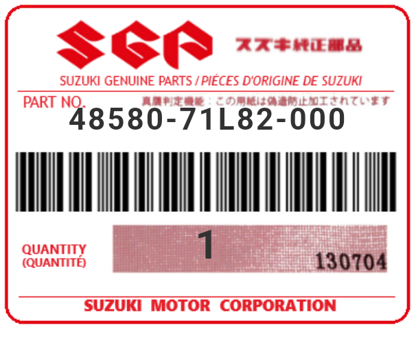 SUZUKI - 48580-71L82 REFERENCE REMPLACEE PAR :