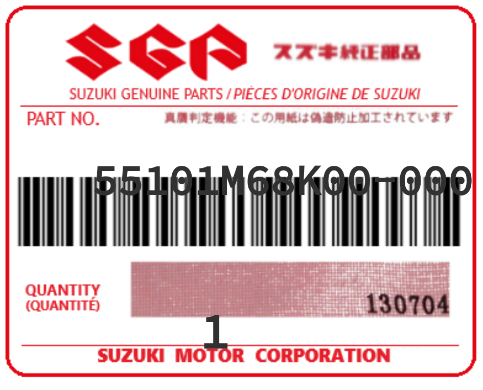 SUZUKI - 55101M68K00 REFERENCE REMPLACEE PAR : 