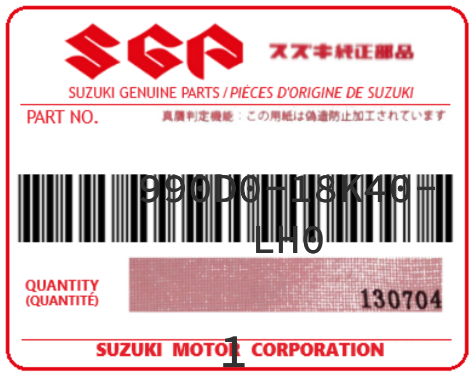 SUZUKI - 990D0-18K40-LH0 PIECE SUZUKI