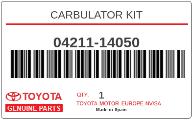 TOYOTA - 04211-14050 KIT DE CARBURAT