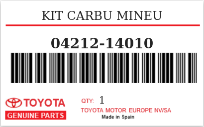 TOYOTA - 04212-14010 KIT CARBU MINEU