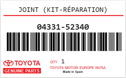 TOYOTA - 04331-52340 JOINT (kit-réparation)